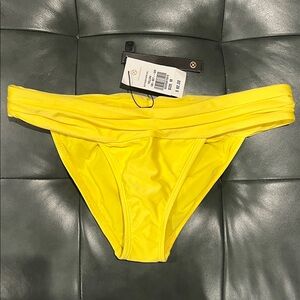 VIX Paula Hermanny Vibrant Yellow Bikini Swim Bottom New Retail $92 Medium